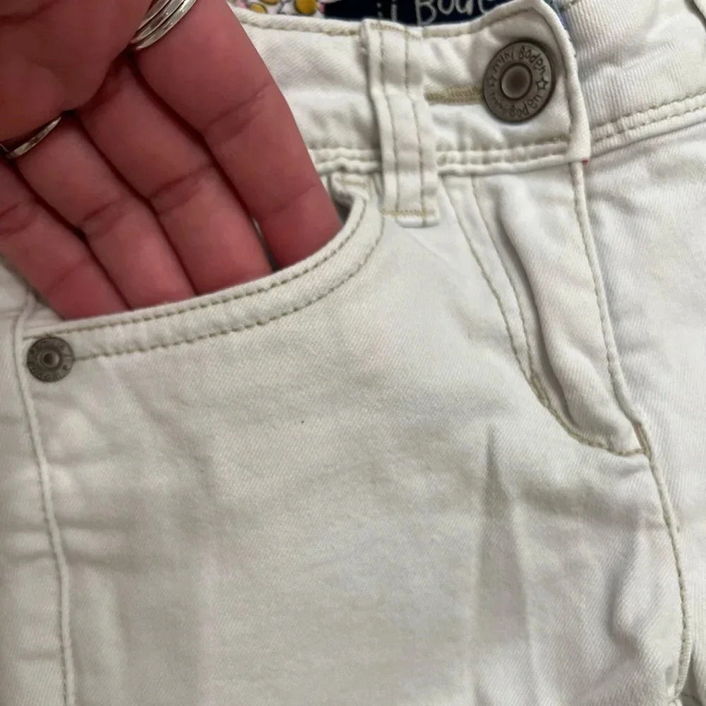 Mini Boden Light Denim Shorts - Picture 2 of 6